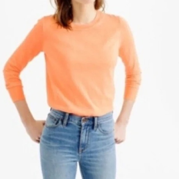 J. Crew lightweight 100% merino wool knit sweater orange size XS - Picture 2 of 6